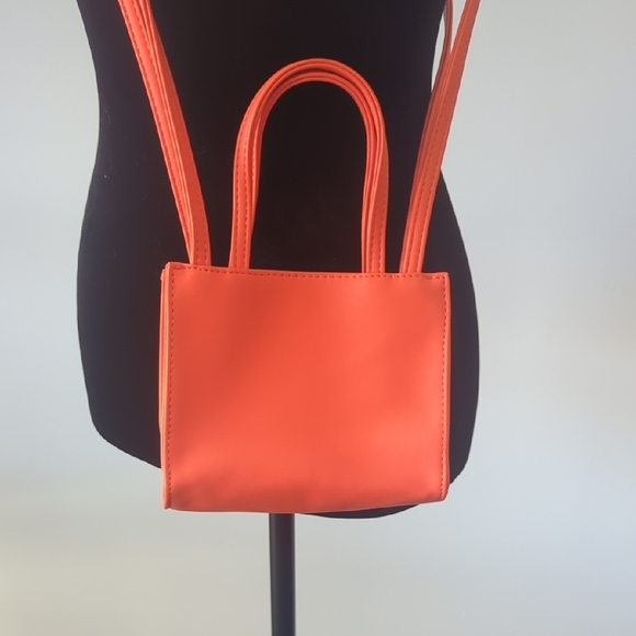 Telfar Orange Mini Bag Crossbody Structured - Picture 3 of 8